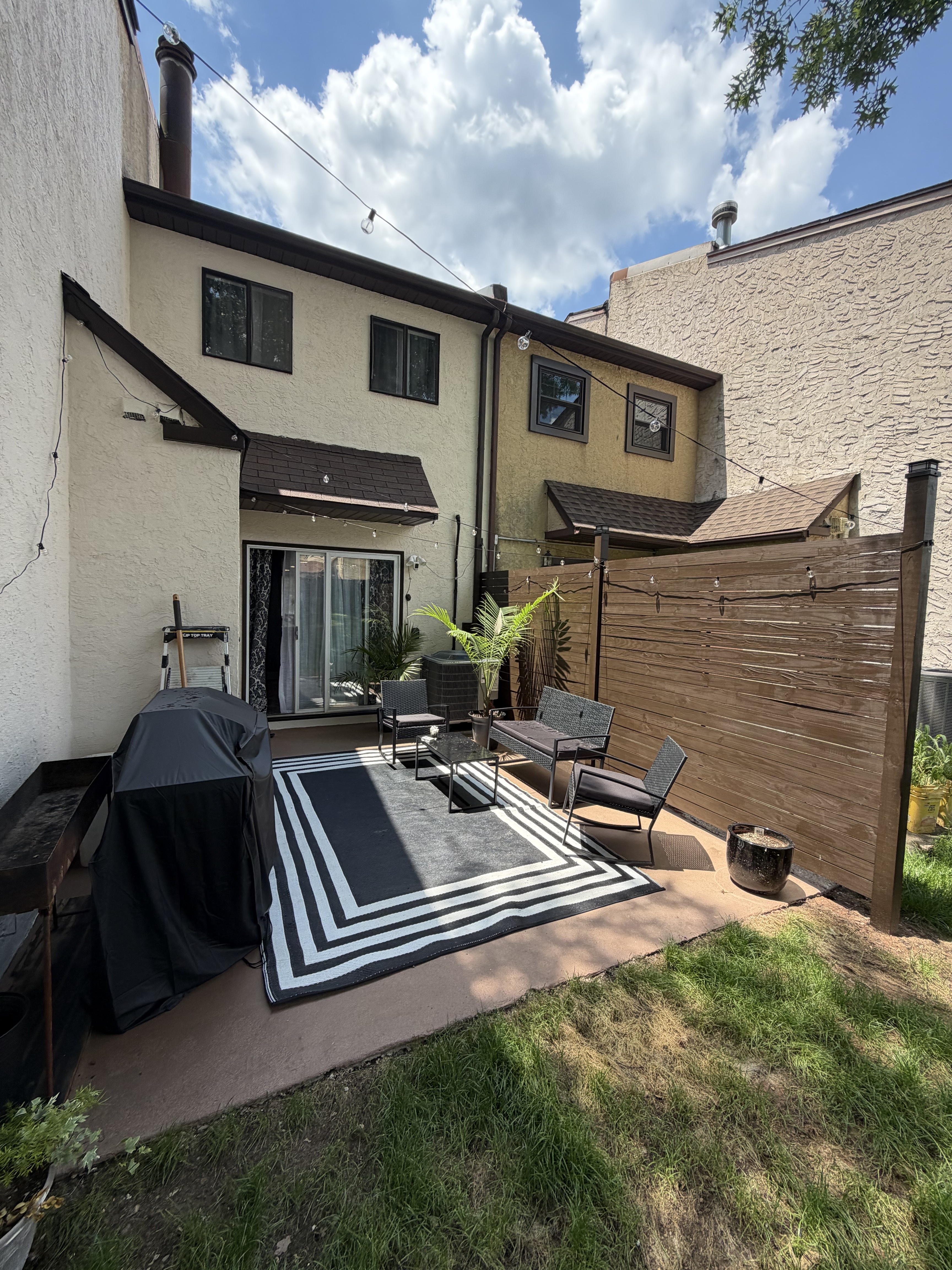 Finished backyard from the house view