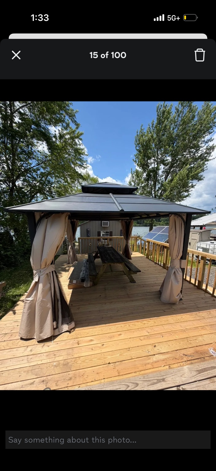 Outdoor gazebo installation