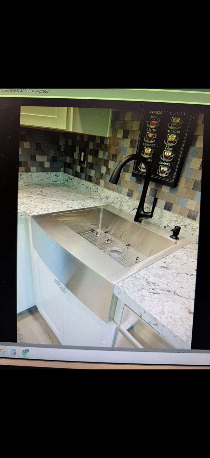 Sink after replacement